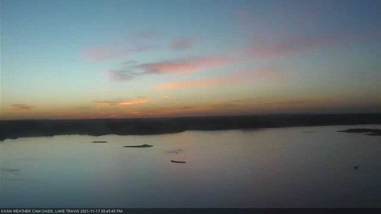 Lake Travis webcam, November 17, 2021 5:45 PM CT