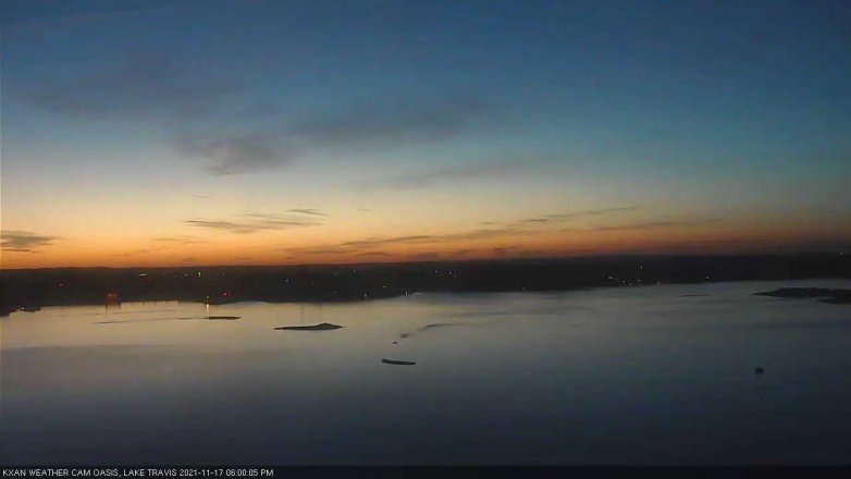 Lake Travis webcam, November 17, 2021 6:00 PM CT