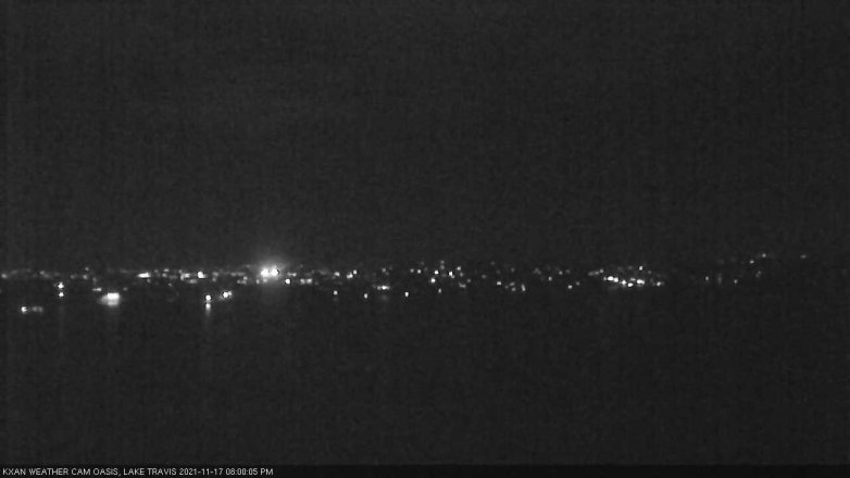 Lake Travis webcam, November 17, 2021 8:00 PM CT