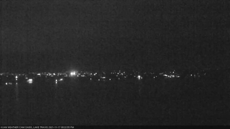 Lake Travis webcam, November 17, 2021 8:25 PM CT