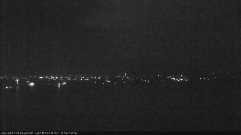 Lake Travis webcam, November 17, 2021 9:25 PM CT