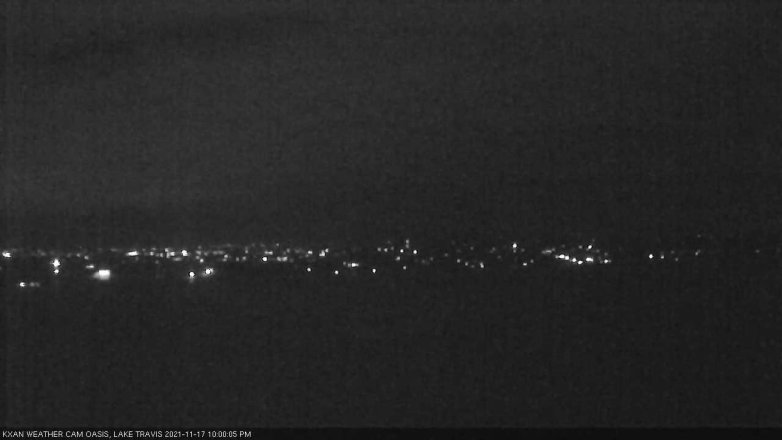 Lake Travis webcam, November 17, 2021 10:00 PM CT