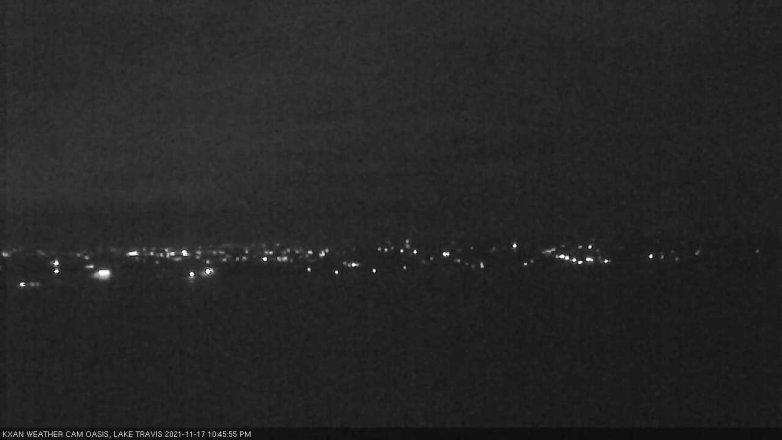 Lake Travis webcam, November 17, 2021 10:45 PM CT