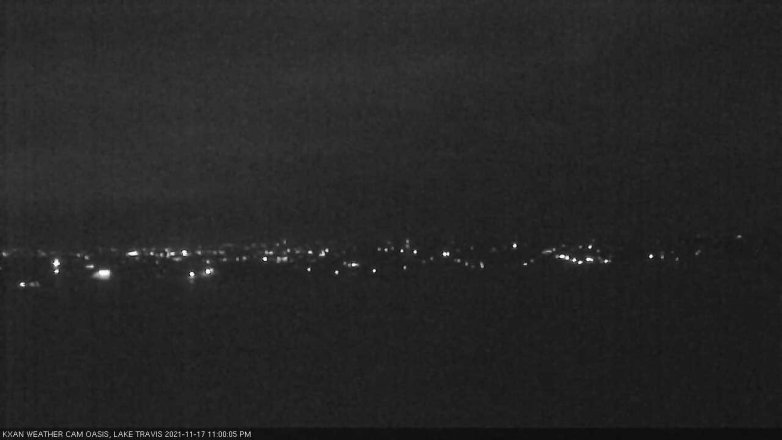 Lake Travis webcam, November 17, 2021 11:00 PM CT