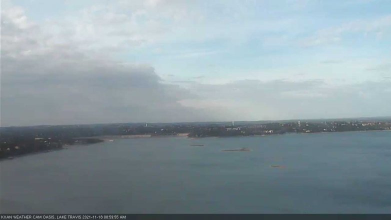 Lake Travis webcam, November 18, 2021 9:00 AM CT