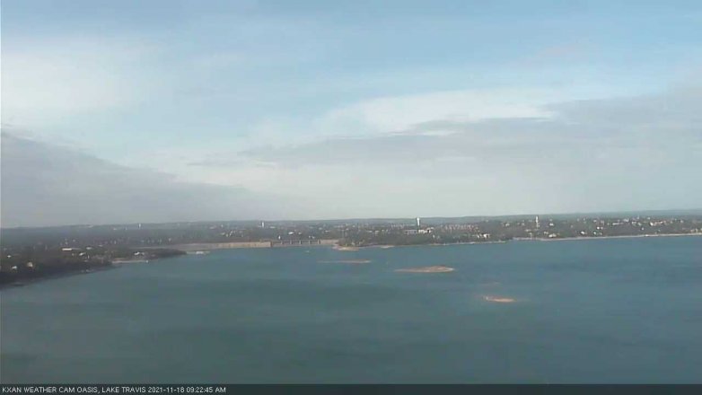 Lake Travis webcam, November 18, 2021 9:25 AM CT