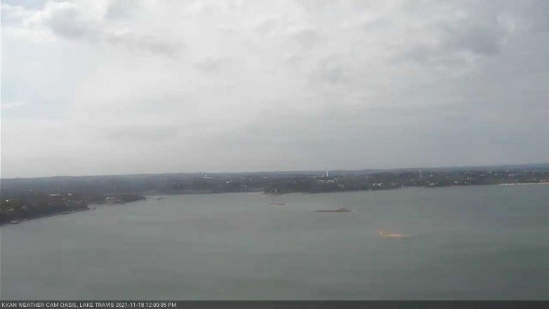 Lake Travis webcam, November 18, 2021 12:00 PM CT