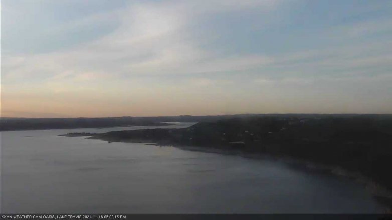 Lake Travis webcam, November 18, 2021 5:00 PM CT