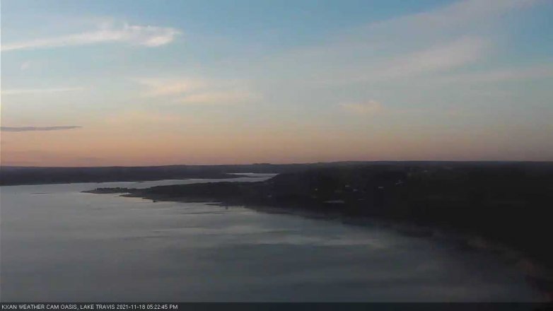Lake Travis webcam, November 18, 2021 5:25 PM CT