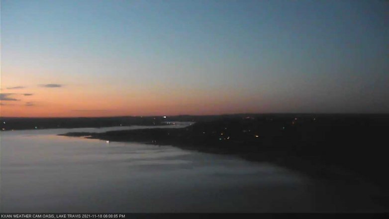 Lake Travis webcam, November 18, 2021 6:00 PM CT