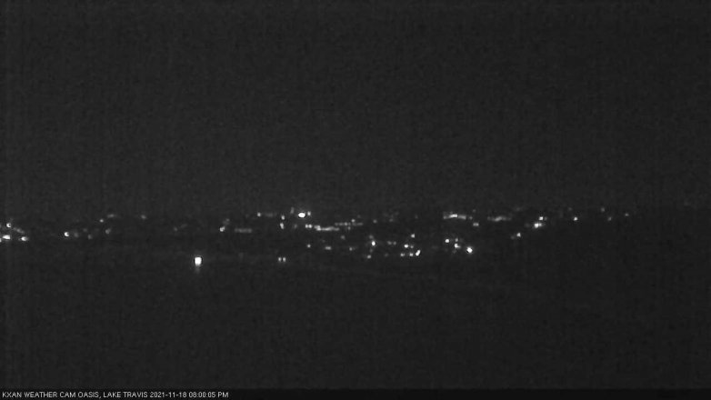 Lake Travis webcam, November 18, 2021 8:00 PM CT