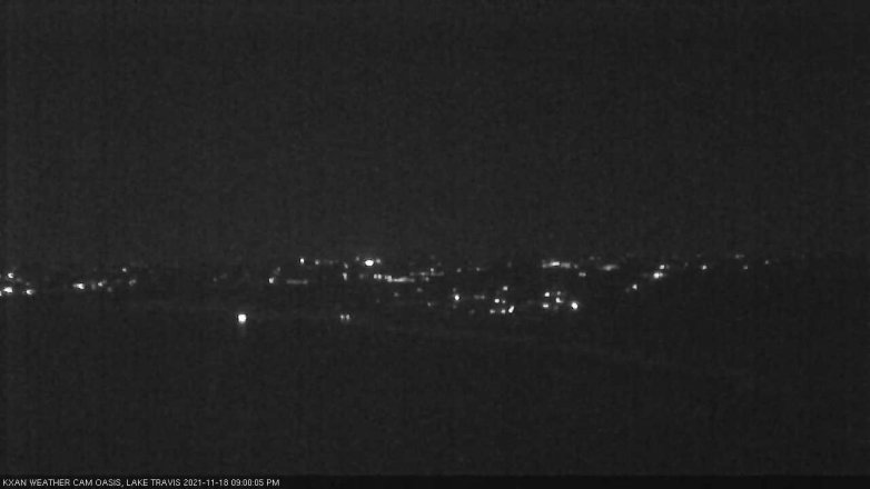 Lake Travis webcam, November 18, 2021 9:00 PM CT