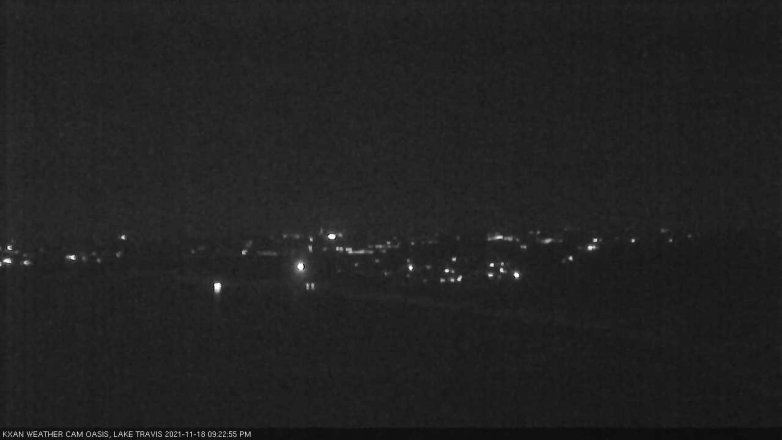 Lake Travis webcam, November 18, 2021 9:25 PM CT