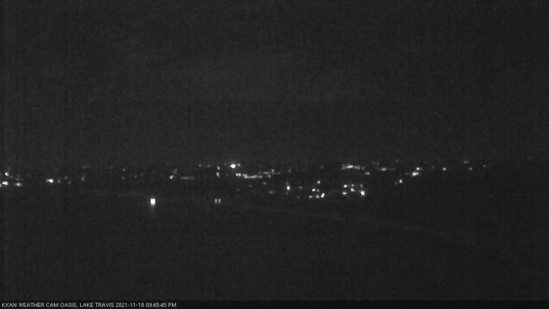 Lake Travis webcam, November 18, 2021 9:45 PM CT