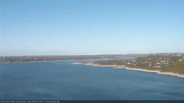 Lake Travis webcam, November 19, 2021 9:25 AM CT