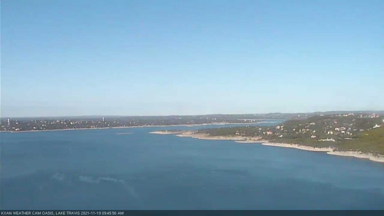 Lake Travis webcam, November 19, 2021 9:45 AM CT