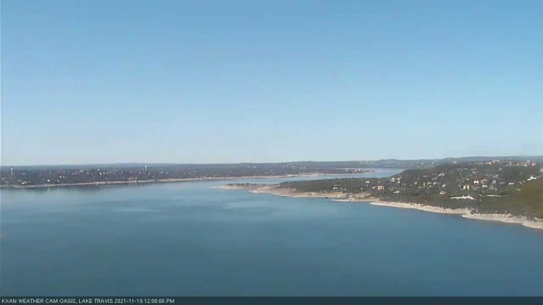 Lake Travis webcam, November 19, 2021 12:00 PM CT