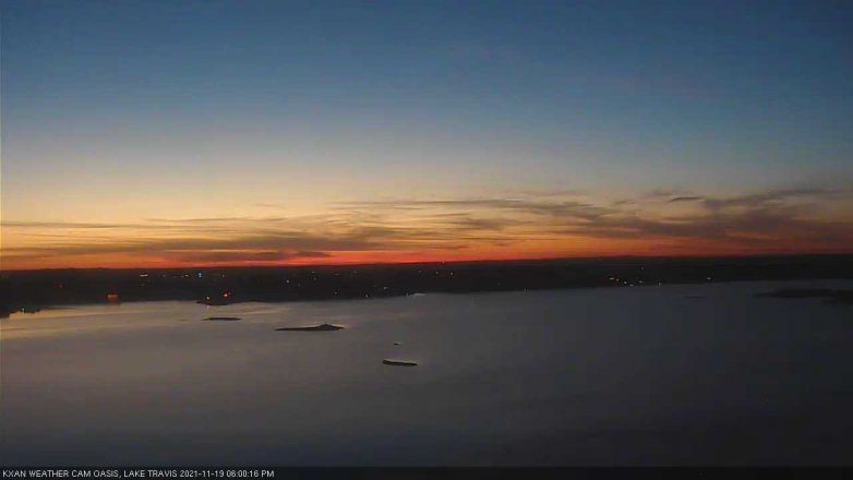 Lake Travis webcam, November 19, 2021 6:00 PM CT