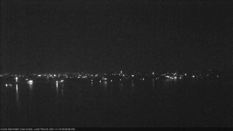 Lake Travis webcam, November 19, 2021 9:00 PM CT