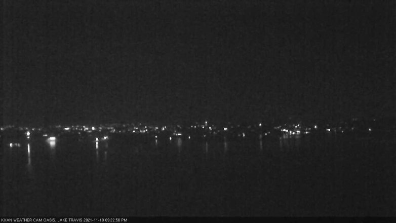 Lake Travis webcam, November 19, 2021 9:25 PM CT