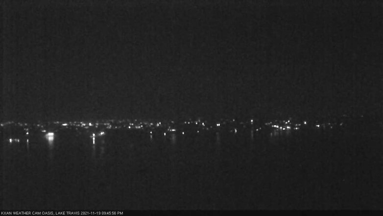 Lake Travis webcam, November 19, 2021 9:45 PM CT
