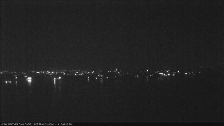 Lake Travis webcam, November 19, 2021 10:00 PM CT