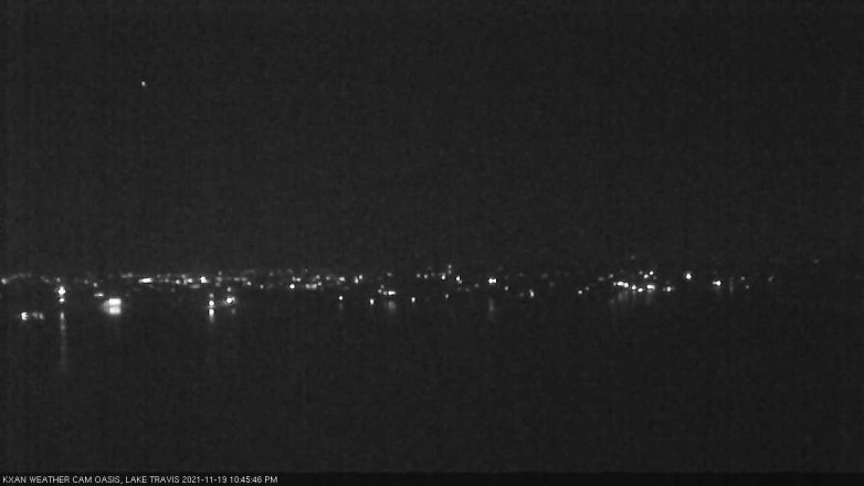 Lake Travis webcam, November 19, 2021 10:45 PM CT