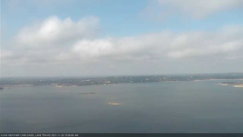 Lake Travis webcam, November 20, 2021 10:00 AM CT