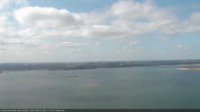 Lake Travis webcam, November 20, 2021 12:00 PM CT