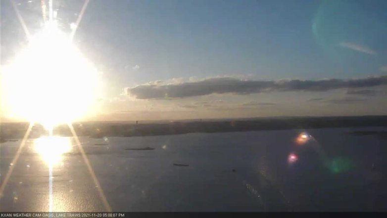 Lake Travis webcam, November 20, 2021 5:00 PM CT