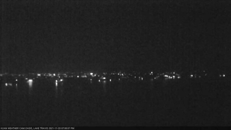 Lake Travis webcam, November 20, 2021 7:00 PM CT