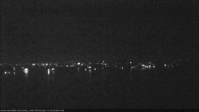 Lake Travis webcam, November 20, 2021 9:00 PM CT