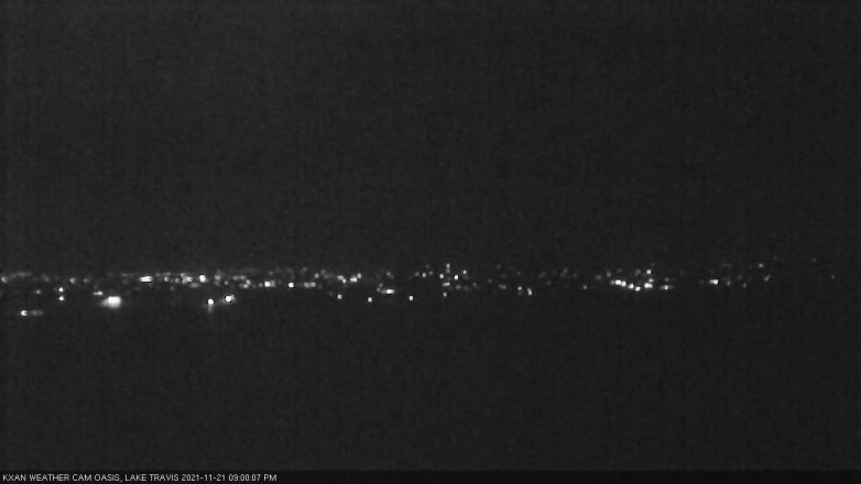 Lake Travis webcam, November 21, 2021 9:00 PM CT