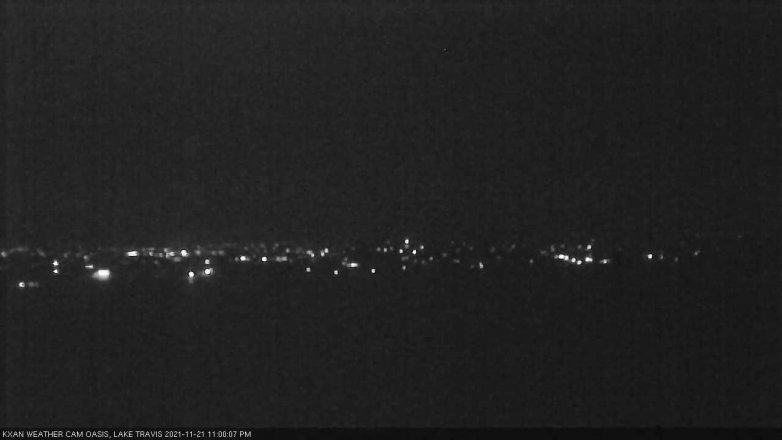 Lake Travis webcam, November 21, 2021 11:00 PM CT