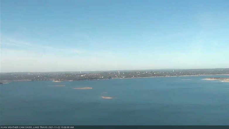 Lake Travis webcam, November 22, 2021 10:00 AM CT