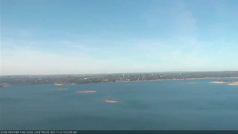 Lake Travis webcam, November 22, 2021 10:25 AM CT