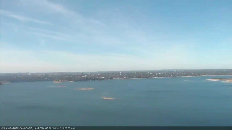 Lake Travis webcam, November 22, 2021 11:00 AM CT
