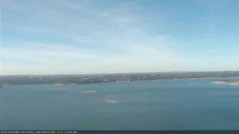Lake Travis webcam, November 22, 2021 11:25 AM CT