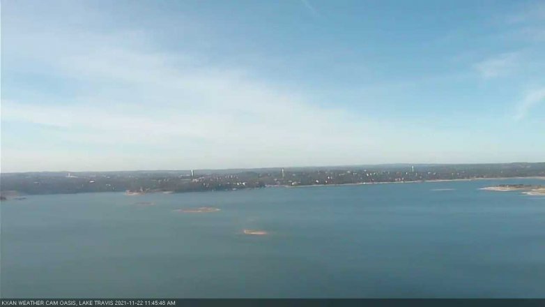 Lake Travis webcam, November 22, 2021 11:45 AM CT