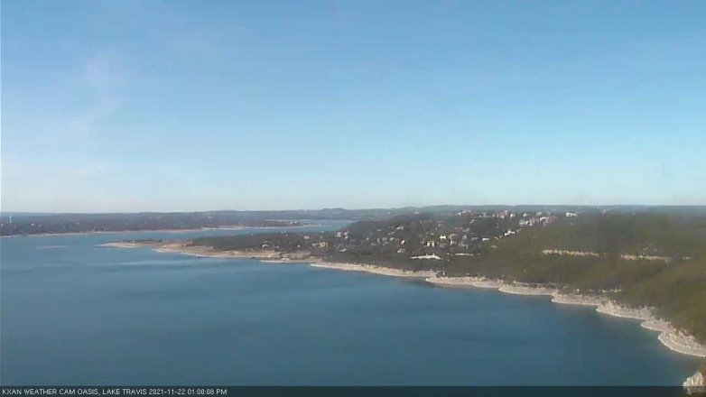 Lake Travis webcam, November 22, 2021 1:00 PM CT