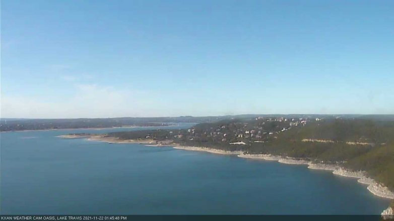 Lake Travis webcam, November 22, 2021 1:45 PM CT