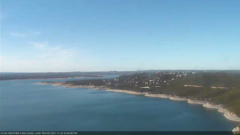Lake Travis webcam, November 22, 2021 2:00 PM CT