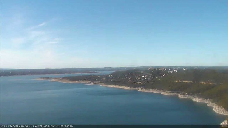 Lake Travis webcam, November 22, 2021 2:25 PM CT