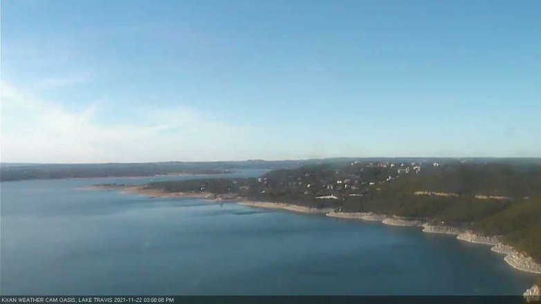 Lake Travis webcam, November 22, 2021 3:00 PM CT