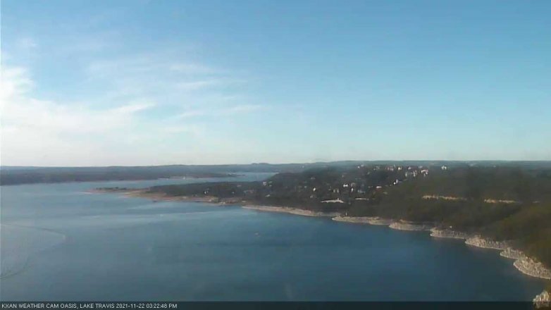 Lake Travis webcam, November 22, 2021 3:25 PM CT