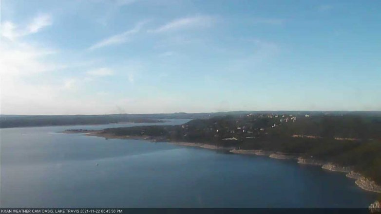 Lake Travis webcam, November 22, 2021 3:45 PM CT