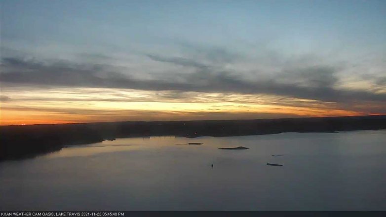 Lake Travis webcam, November 22, 2021 5:45 PM CT