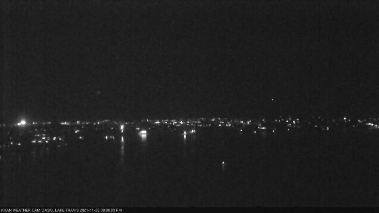 Lake Travis webcam, November 22, 2021 8:00 PM CT