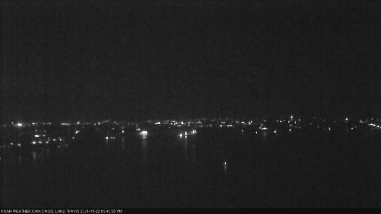 Lake Travis webcam, November 22, 2021 9:45 PM CT