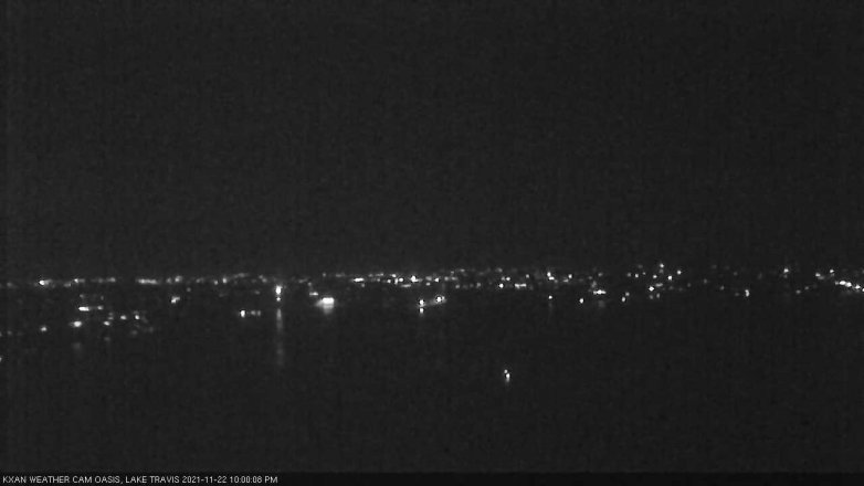 Lake Travis webcam, November 22, 2021 10:00 PM CT